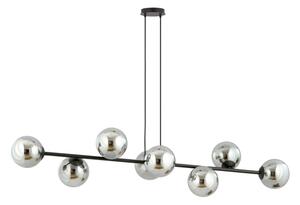 Lustră pe cablu ROSSI 8xE14/10W/230V negru/gri