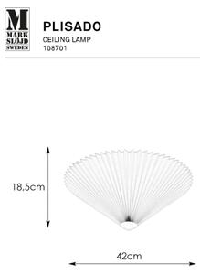 Plafonieră Markslöjd 108701 PLISADO 3xE14/40W/230V d. 42 cm alb