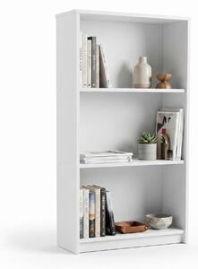 Biblioteca Adore Nino, 3 rafturi, Alb - Stejar, 58x106x23 cm