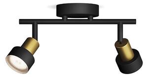 Spot Philips CONDUIT 2xGU10/5W/230V negru/alamă