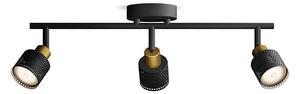 Spot Philips NIALL 3xGU10/5W/230V negru/alamă