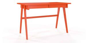 Birou lemn masiv Baraga Roz Albastru Verde Rosu, 120 × 65 × 75 cm - Portocaliu