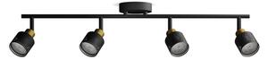 Spot Philips NIALL 4xGU10/5W/230V negru/alamă