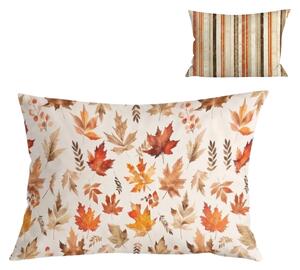 Fata de perna din flanel LEAVES & STRIPES 50x70 cm, colorat