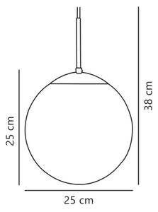 Lustră pe cablu Nordlux CAFE 1xE27/25W/230V d. 25 cm