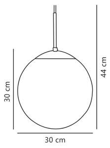 Lustră pe cablu Nordlux CAFE 1xE27/25W/230V d. 30 cm