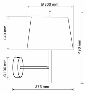 Lampă de perete ELENA 1xE27/20W/230V alb