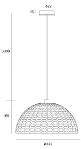 Lustră pe cablu Deko-Light 342143 BASKET 1xE27/40W/230V d. 35 cm
