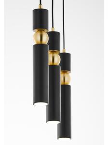 Lustră pe cablu Jupiter 2004 ALAS 3xGU10/10W/230V negru/auriu