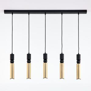 Lustră pe cablu Jupiter 2012 ALAS 5xGU10/10W/230V negru/auriu