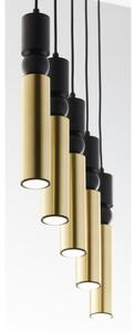 Lustră pe cablu Jupiter 2012 ALAS 5xGU10/10W/230V negru/auriu