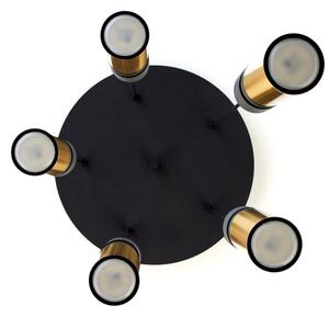 Lustră pe cablu Jupiter 2017 ALAS 5xGU10/10W/230V auriu/negru