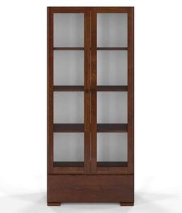 Vitrină lemn masiv TerraCraft Pin 1 Sertar, 80 × 38 × 182 cm - Natural