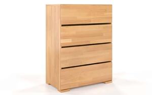 Comodă lemn masiv TerraCraft Fag 4 Sertare, 80 × 45 × 108 cm - White