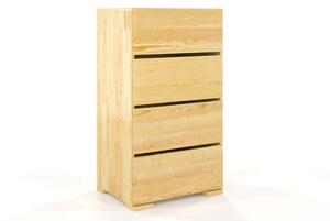 Comodă lemn masiv TerraCraft Pin 4 Sertare, 60 × 45 × 108 cm - Palisander