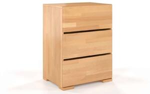 Comodă lemn masiv TerraCraft Fag 3 Sertare, 60 × 45 × 81 cm - Palisander