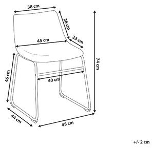 Set 2 buc. scaune pentru sufragerie Basta (bej). 1009969