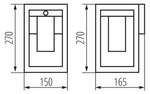 Aplică de exterior cu senzor Kanlux 34982 VIMO 1xE27/15W/230V IP44