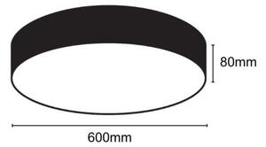 Plafonieră LED dimabilă LED/50W/230V 3000-6500K negru + telecomandă