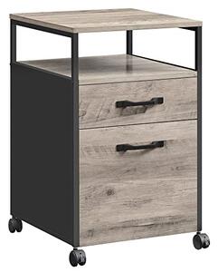 Comoda birou, Vasagle, Negru-Ivoar, 42 x 44 x 66.5 cm