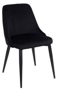 Scaun Zedna, Pako World, Catifea Negru, 51x58x84 cm