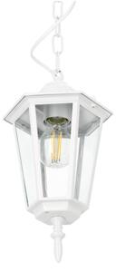 Lustră de exterior pe lanț 1xE27/60W/230V IP44 alb