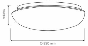Plafonieră BONIFACY 2xE27/20W/230V d. 33 cm alb