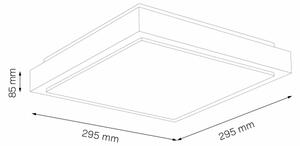 Plafonieră KAZIMIERZ 2xE27/20W/230V 29,5x29,5 cm argintiu