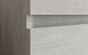 Set lemn masiv Mobilier Baie Suspendat Salta 80cm - Rovere Bianco