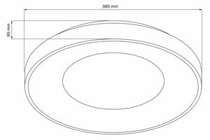 Plafonieră LED reglabilă WITOLD LED/48W/230V 3000-6000K + telecomandă