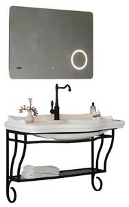 Set lemn masiv alb Mobilier Baie Suspendat Greyson Model G1 /Negru - Negru