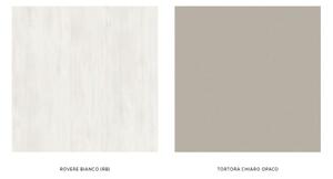Set lemn masiv Mobilier Baie Suspendat Orchid Lavoar Dublu - tortora chiaro opaco & rovere bianco