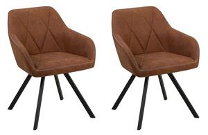 Set 2 buc. scaune pentru sufragerie Manly (maro auriu). 1009984