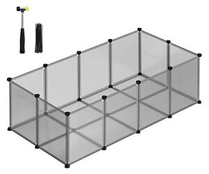 Tarc pentru animale de companie, Songmics, LPC002G01, Gri, 143 x 73 x 46 cm