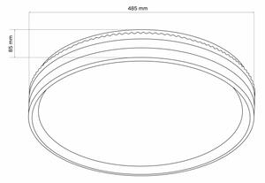 Plafonier LED dimabil BARBARA 72W 230V 3000-6000K cu telecomandă