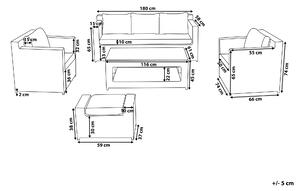 Set canapele pentru grădină Rimi (alb). 1011661