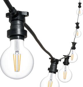 Ghirlanda luminoasa 5 m. cu 5 becuri mari G125 4W LED E27 interconectabila