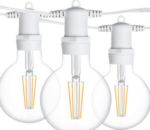 Ghirlanda luminoasa 10 m. cu 20 becuri mari G125 4W LED E27 interconectabila