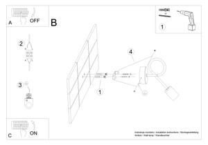 Lampă de perete Sollux SL.1430 LOOP 1xE27/15W/230V alb