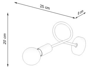 Lampă de perete Sollux SL.1430 LOOP 1xE27/15W/230V alb