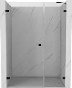 Mexen Lunar-B, ușă de duș cu balamale pe stânga 110 cm, sticlă transparentă, profil negru, 832S-110-050-70-00-L