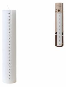 Reducere Lumanare de Advent NUMIRA 25 cm, alb, calitatea II