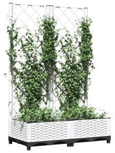 Jardinieră de grădină cu spalier, alb, 80x40x121,5 cm, PP
