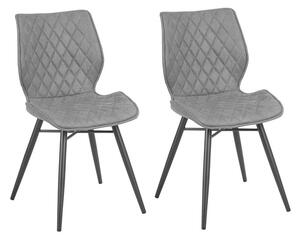 Set 2 buc. scaune pentru sufragerie Lissa (gri). 1009996
