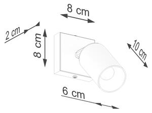 Spot de perete Sollux SL.1374 WINX 1xGU10/10W/230V negru/cupru