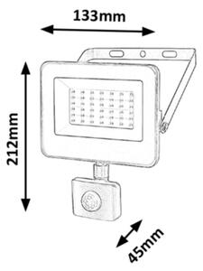 Proiector LED cu senzor Rabalux 7068 FLOOD LED/30W/230V 4000K IP44 negru