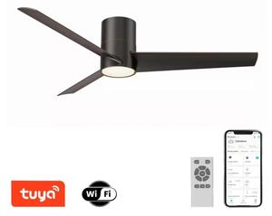 Ventilator LED dimabil FRESH LED/18W/230V Wi-Fi Tuya negru Immax NEO 07135-B + telecomandă