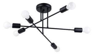 Lustră pe tijă Sollux SL.1453 NORAH 6xE27/15W/230V negru