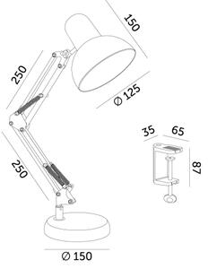 Lampă de masă AURIQ 1xE27/60W/230V negru