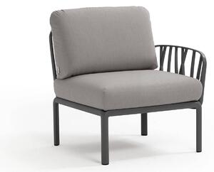 Fotoliu de Exterior cu o Cotiera Nardi - Komodo Elemento Terminale DX/SX - Antracite grigio komodo